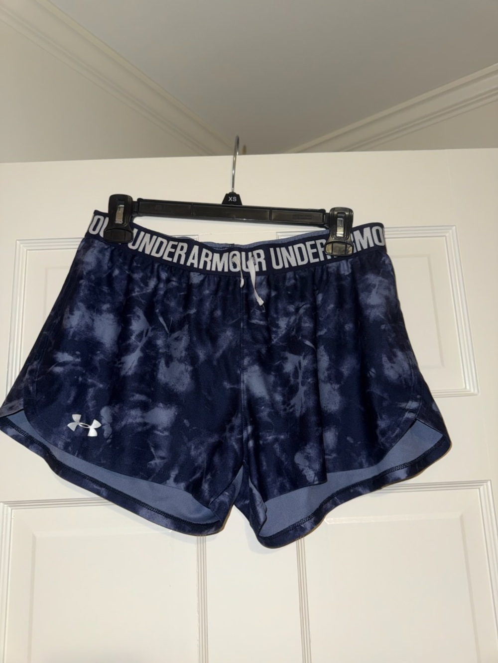 Under Armour Women's Navy Tie-Dye Athletic Shorts
